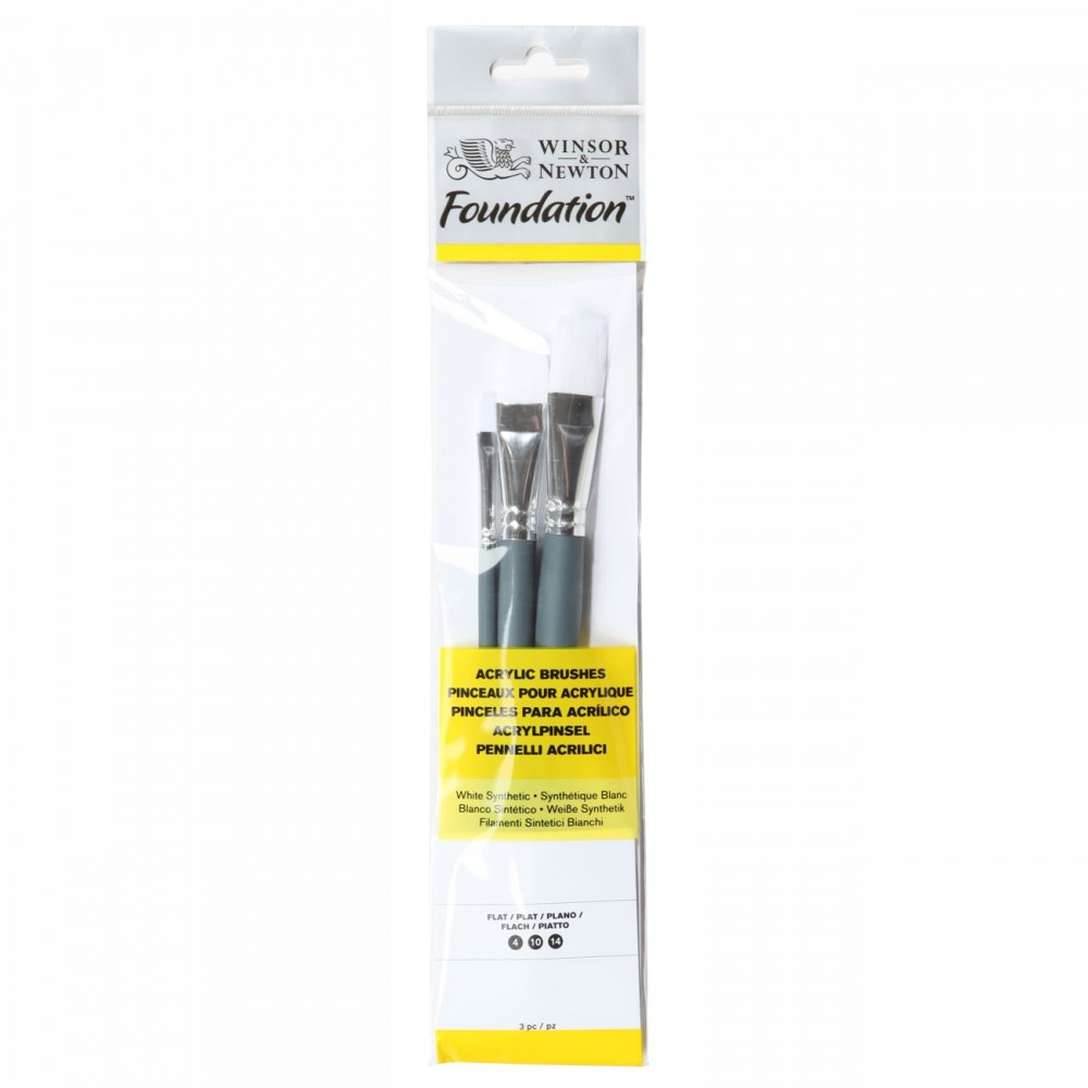 Pincel Para Acrílica Winsor & Newton Foundation - Conjunto com 3 (C) Winsor & Newton Pincel