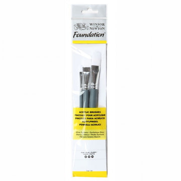 Pincel Para Acrílica Winsor & Newton Foundation - Conjunto com 3 (C) Winsor & Newton Pincel