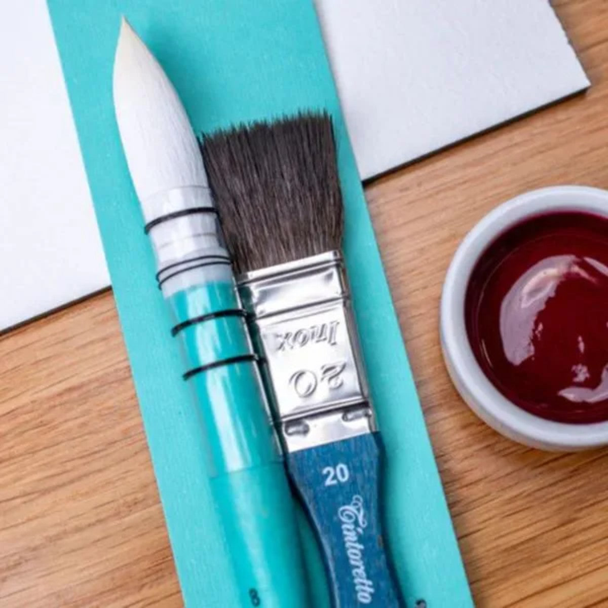 Pincel Para Aquarela Tintoretto - Conjunto com 2 Pinceis - Background Livraria Skilo
