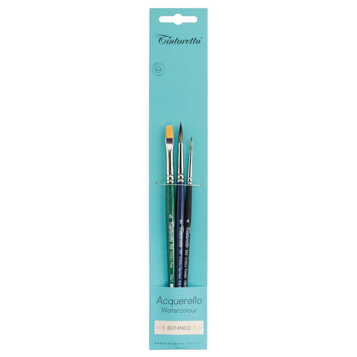 Pincel Para Aquarela Tintoretto - Conjunto com 3 Pinceis - Botânica Tintoretto