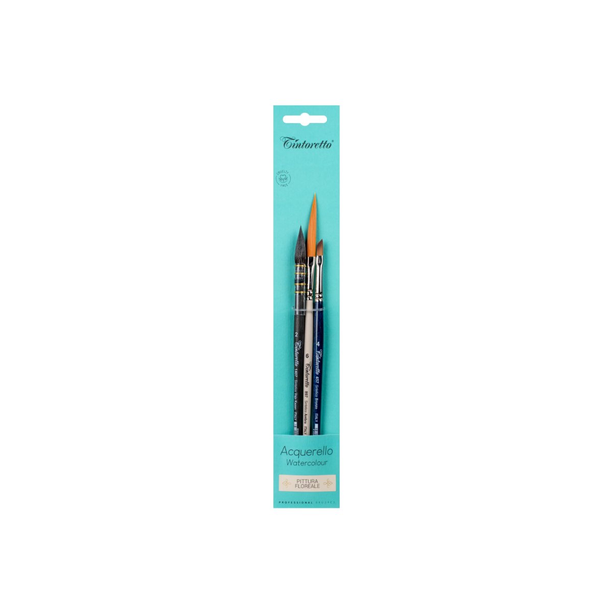 Pincel Para Aquarela Tintoretto - Conjunto com 3 Pinceis - Pintura Floral Livraria Skilo