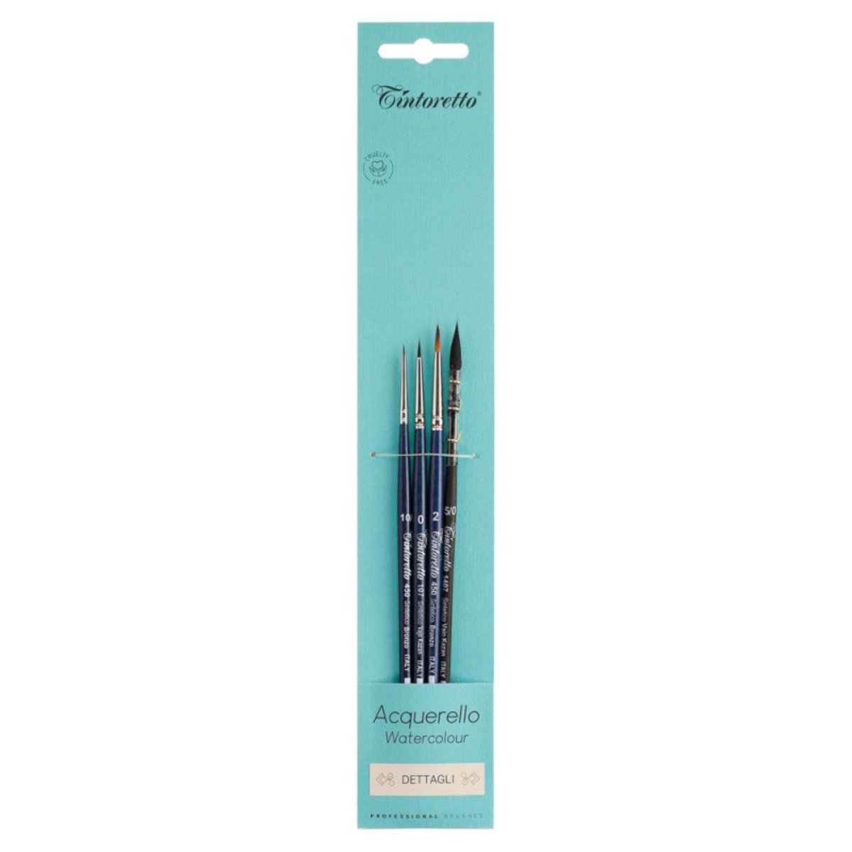 Pincel Para Aquarela Tintoretto - Conjunto com 4 Pinceis - Detalhes Livraria Skilo