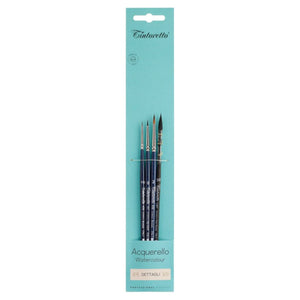 Pincel Para Aquarela Tintoretto - Conjunto com 4 Pinceis - Detalhes