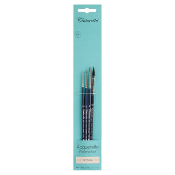 Pincel Para Aquarela Tintoretto - Conjunto com 4 Pinceis - Detalhes Livraria Skilo