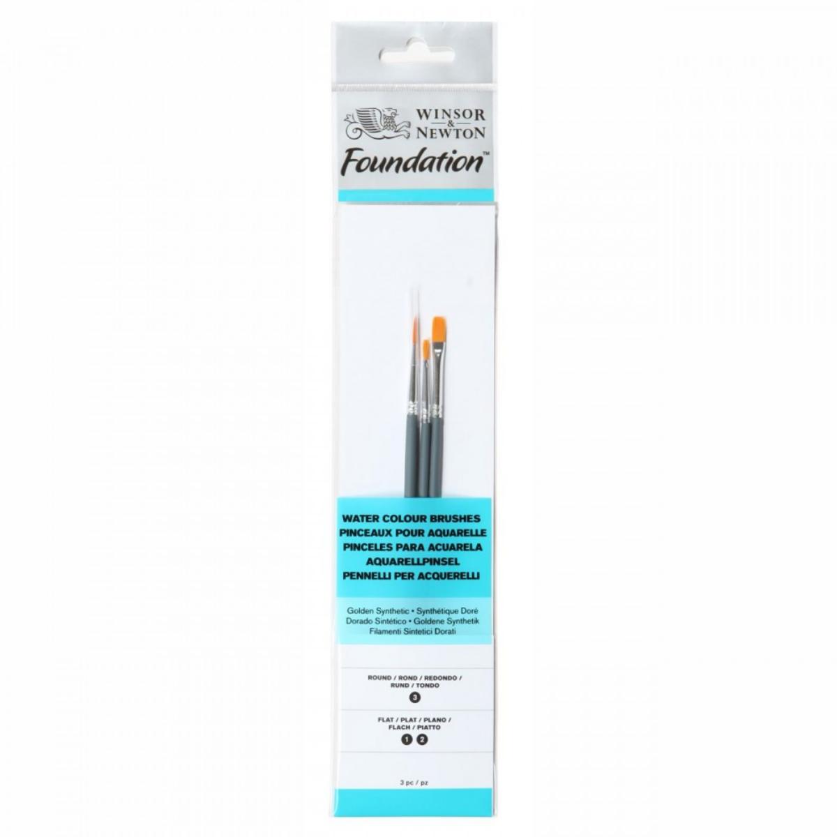 Pincel Para Aquarela Winsor & Newton Foundation - Conjunto com 3 (B) Winsor & Newton