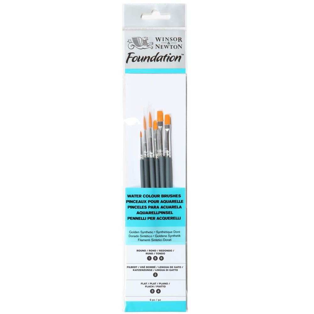 Pincel Para Aquarela Winsor & Newton Foundation - Conjunto com 6 (A) Winsor & Newton
