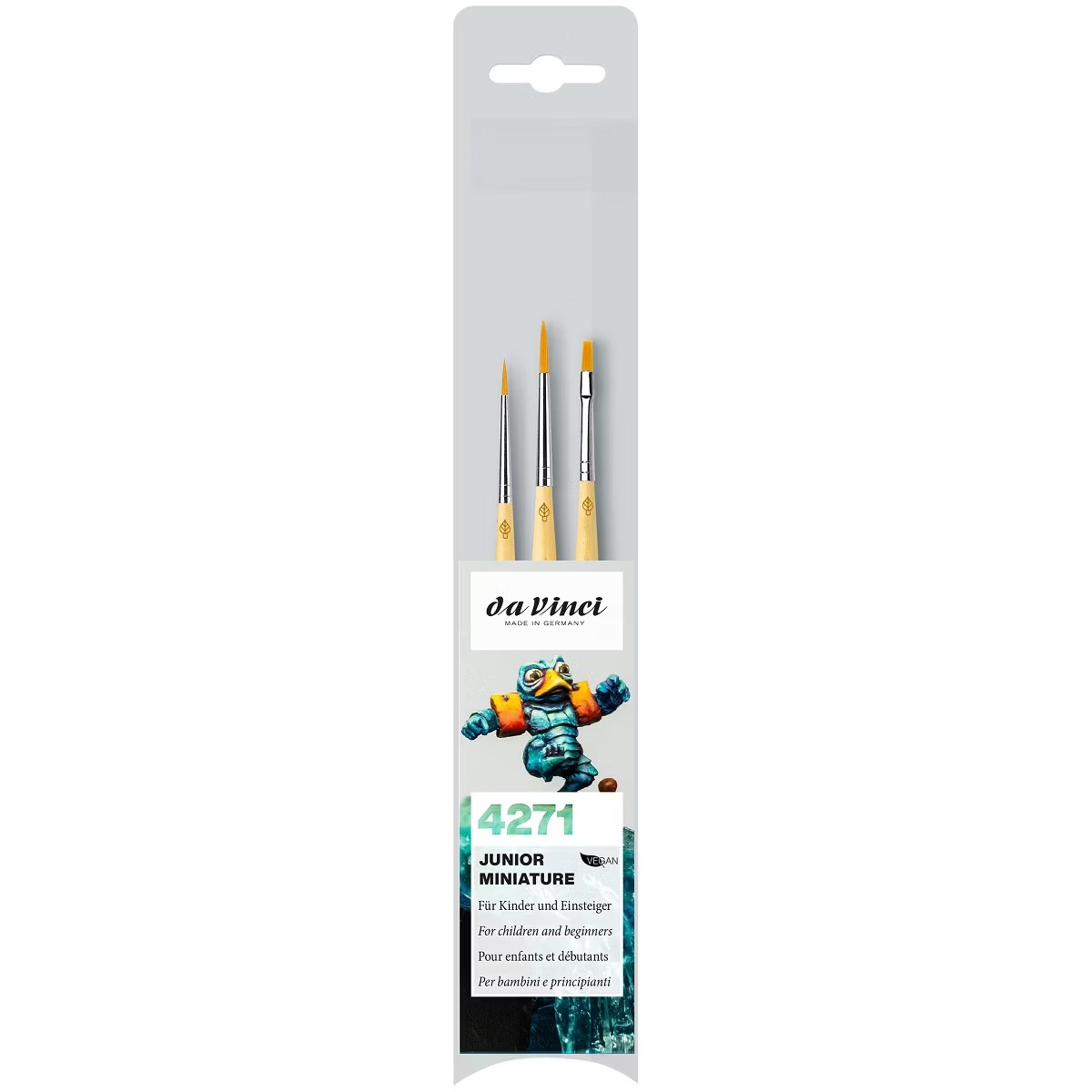 Pincel Para Miniaturas Da Vinci Junior - Serie 303 - Kit com 3 Da Vinci
