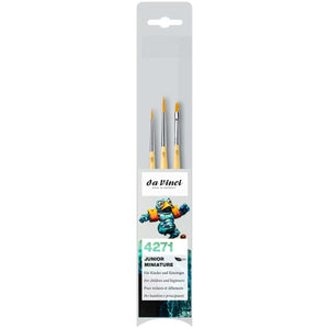 Pincel Para Miniaturas Da Vinci Junior - Serie 303 - Kit com 3