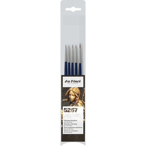 Pincel Para Miniaturas Da Vinci - Pelo Natural Ussuri - Conjunto com 5
