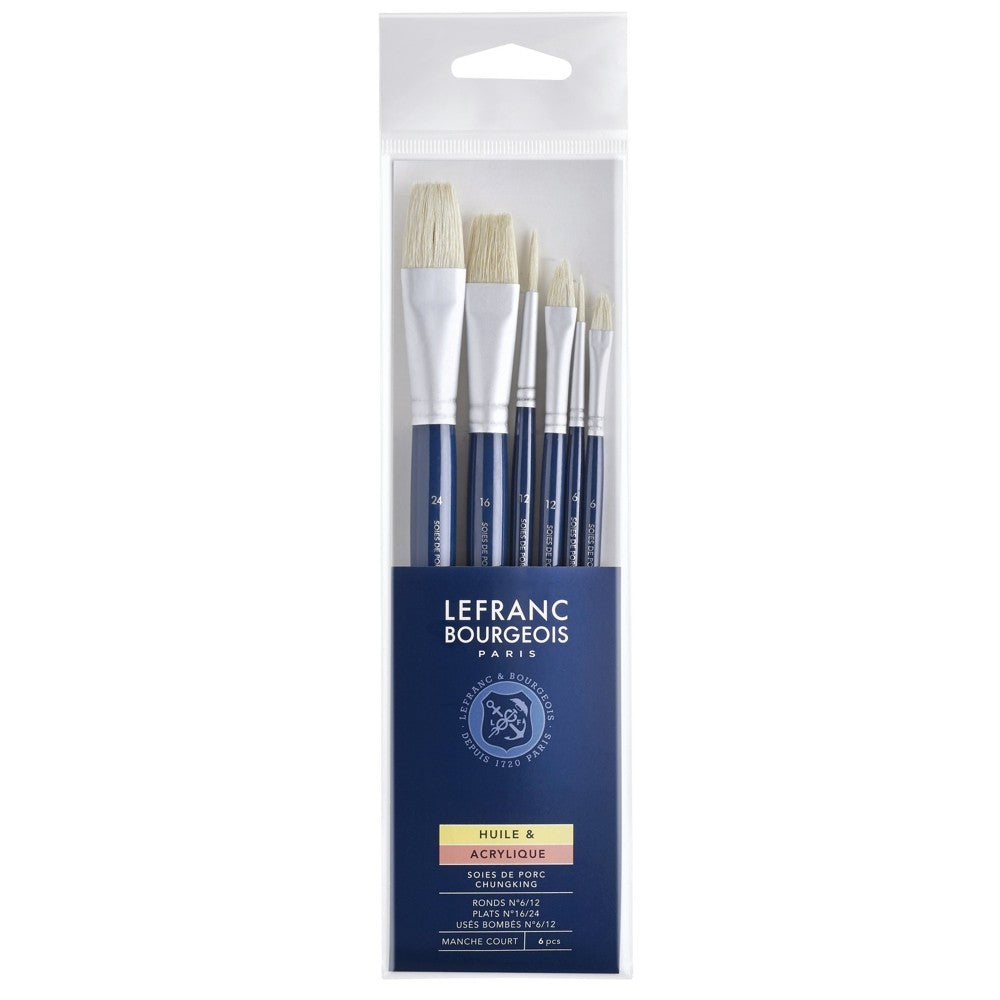 Pincel Para Óleo e Acrílica Lefranc & Bougeois - Conjunto com 6 - 810107 Livraria Skilo