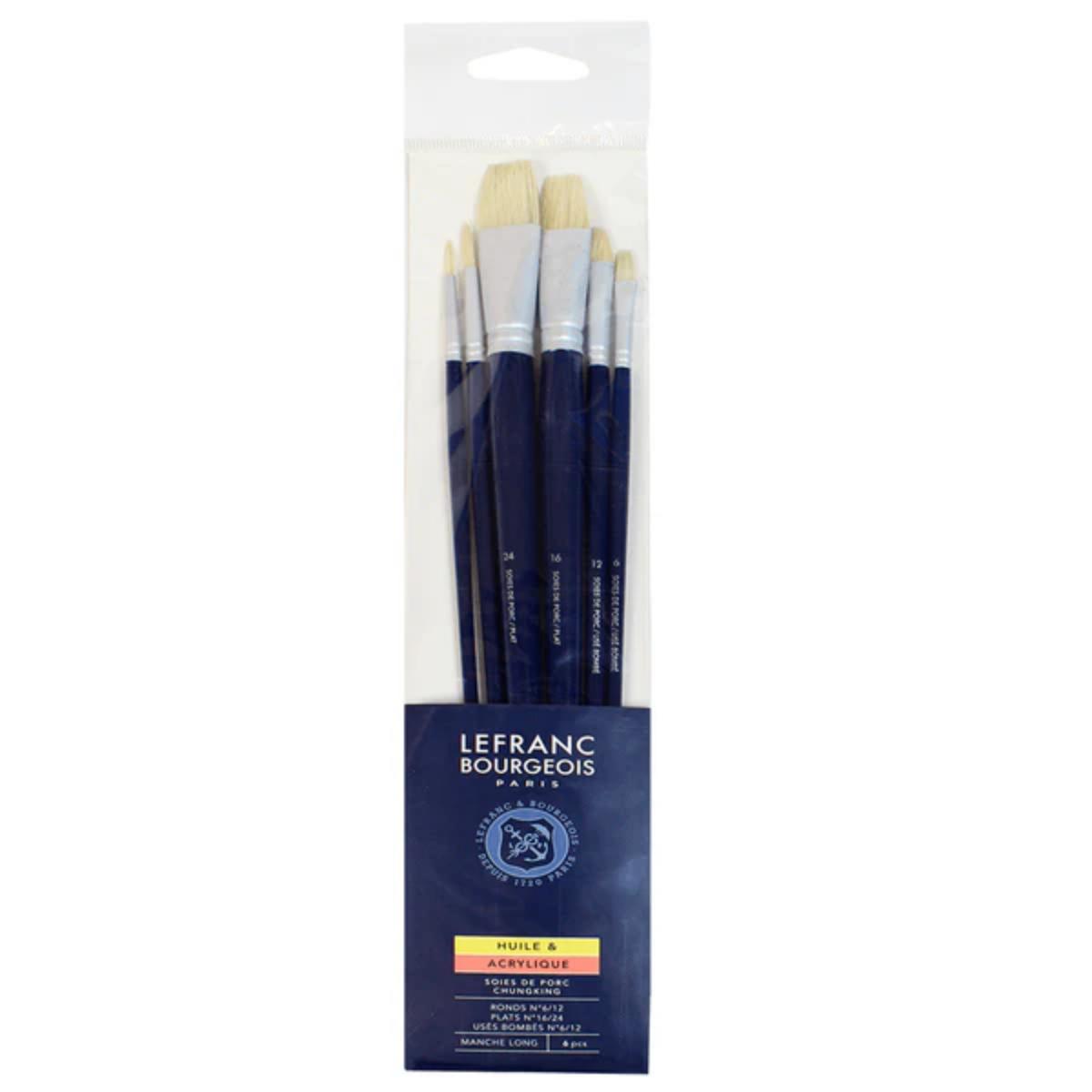 Pincel Para Óleo e Acrílica Lefranc & Bourgeois - Conjunto com 6 Winsor & Newton