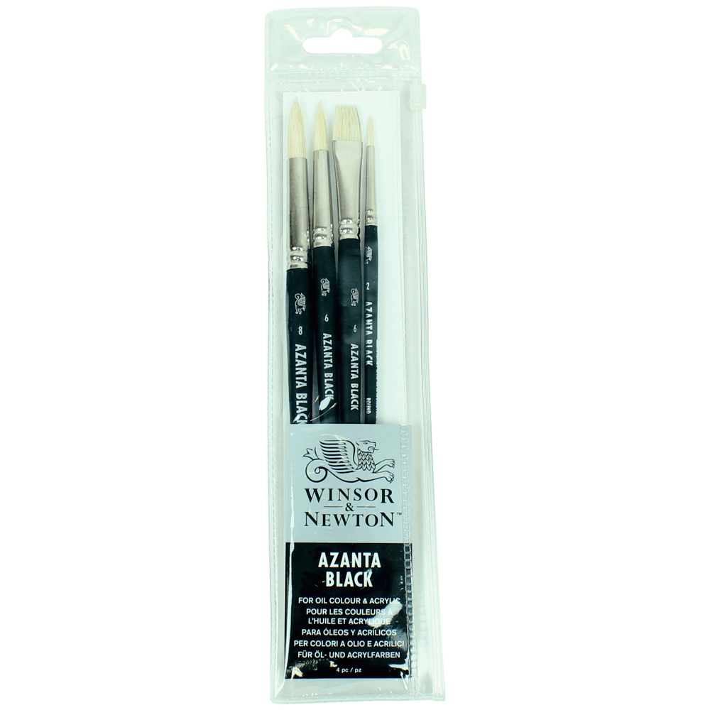 Pincel Para Óleo e Acrílica Winsor & Newton Azanta - Conjunto com 4 Winsor & Newton