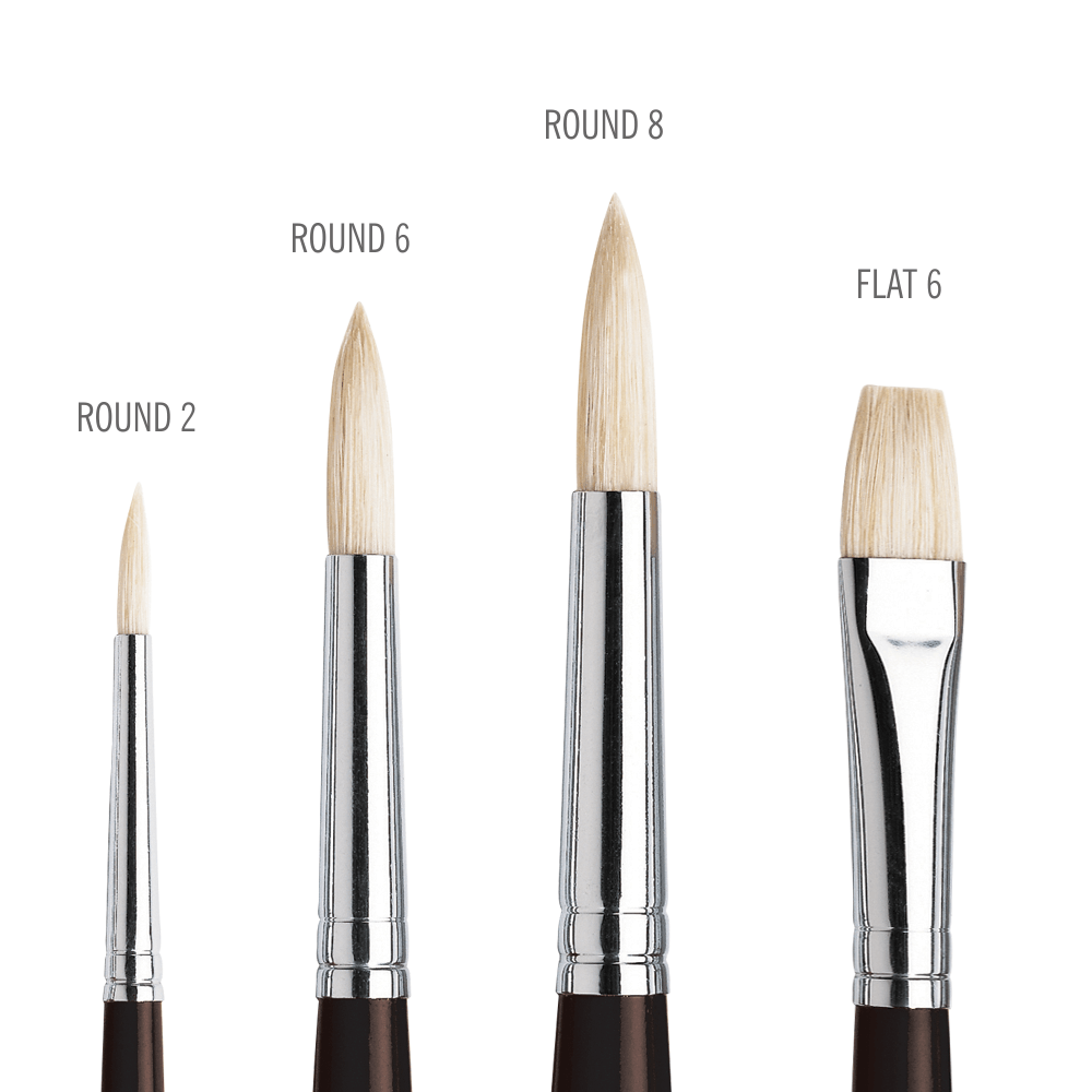 Pincel Para Óleo e Acrílica Winsor & Newton Azanta - Conjunto com 4 Winsor & Newton