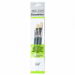 Pincel Para Óleo Winsor & Newton Foundation - Conjunto com 3