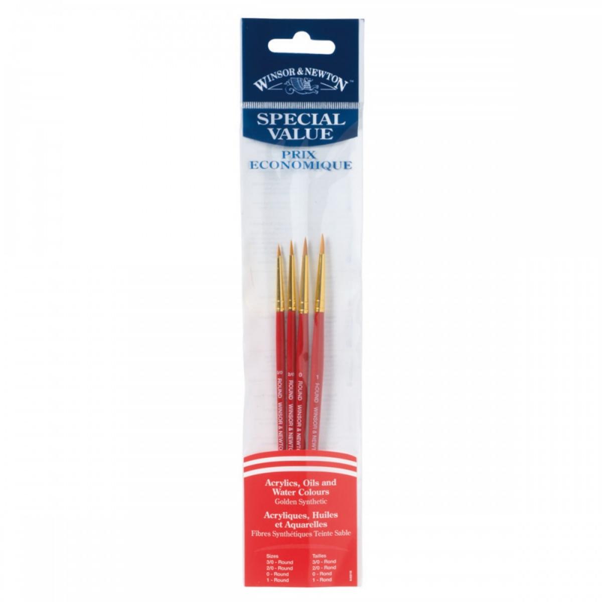 Pincel Winsor & Newton Special Value - Conjunto com 4 Multitécnica Winsor & Newton