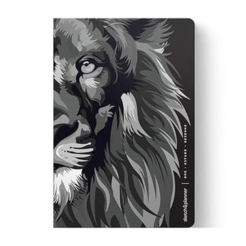 Planner Cristão Sketch e Planner - Lion Black and White Sankto
