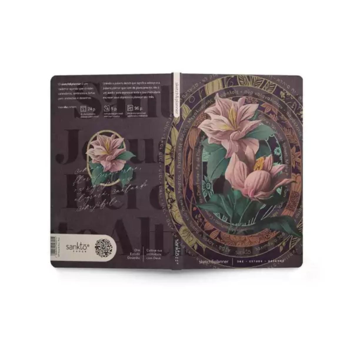Planner Cristão Sketch e Planner- Nomes de Deus - Floral Sankto