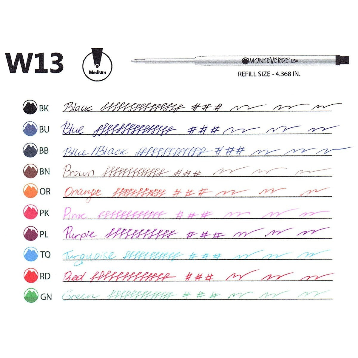 Refil Esferográfica Monteverde - Compatível com Waterman - M Monteverde