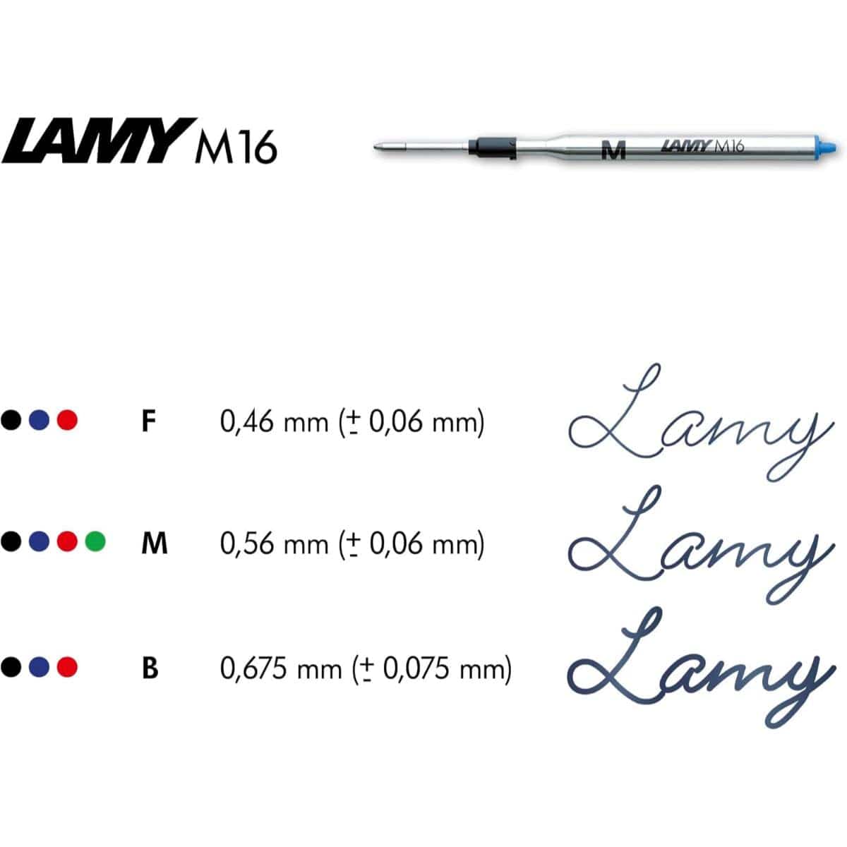 Refil Para Caneta Esferográfica Lamy M16 - Preto - M Lamy