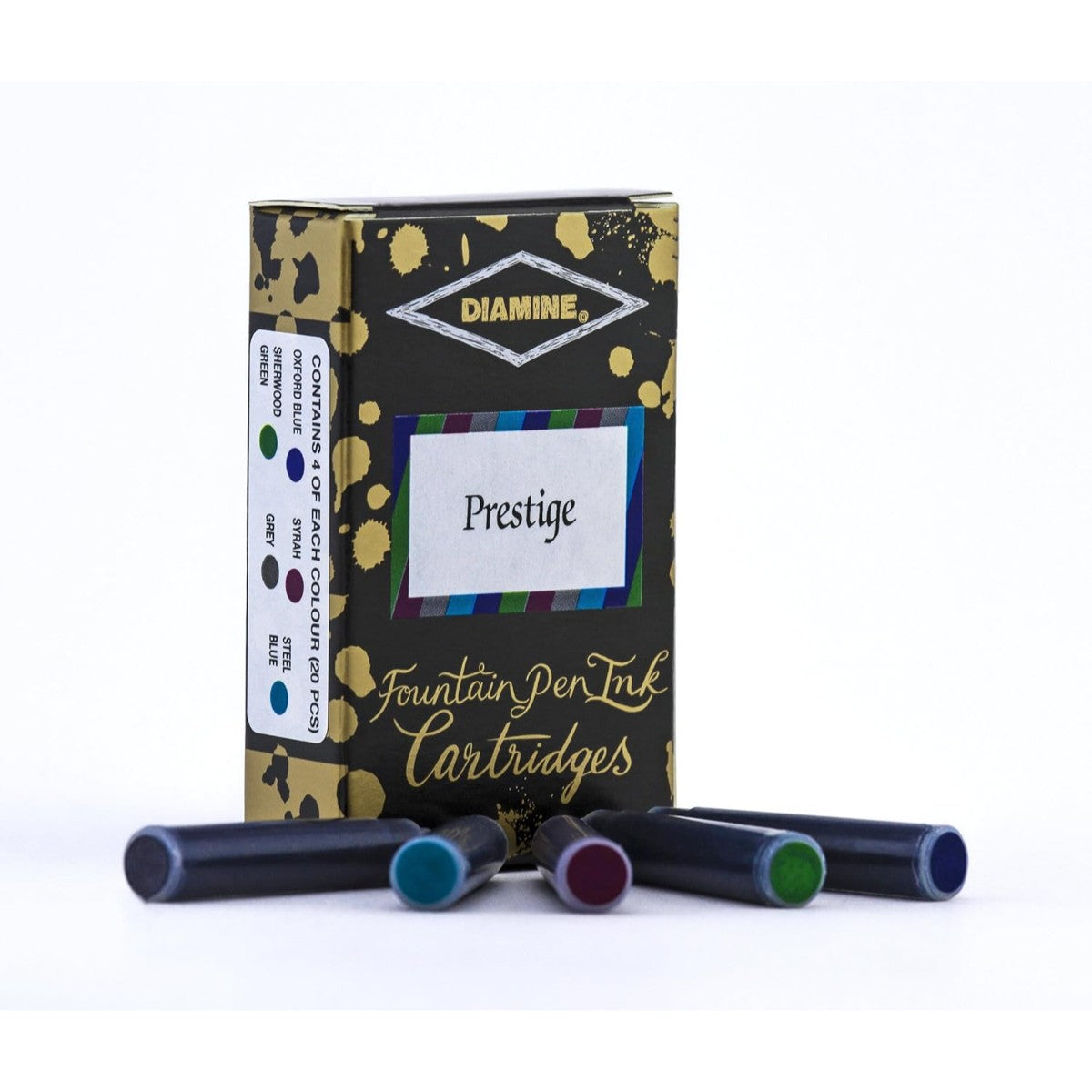 Refil Para Caneta Tinteiro Diamine Prestige - 20 Cartuchos Diamine