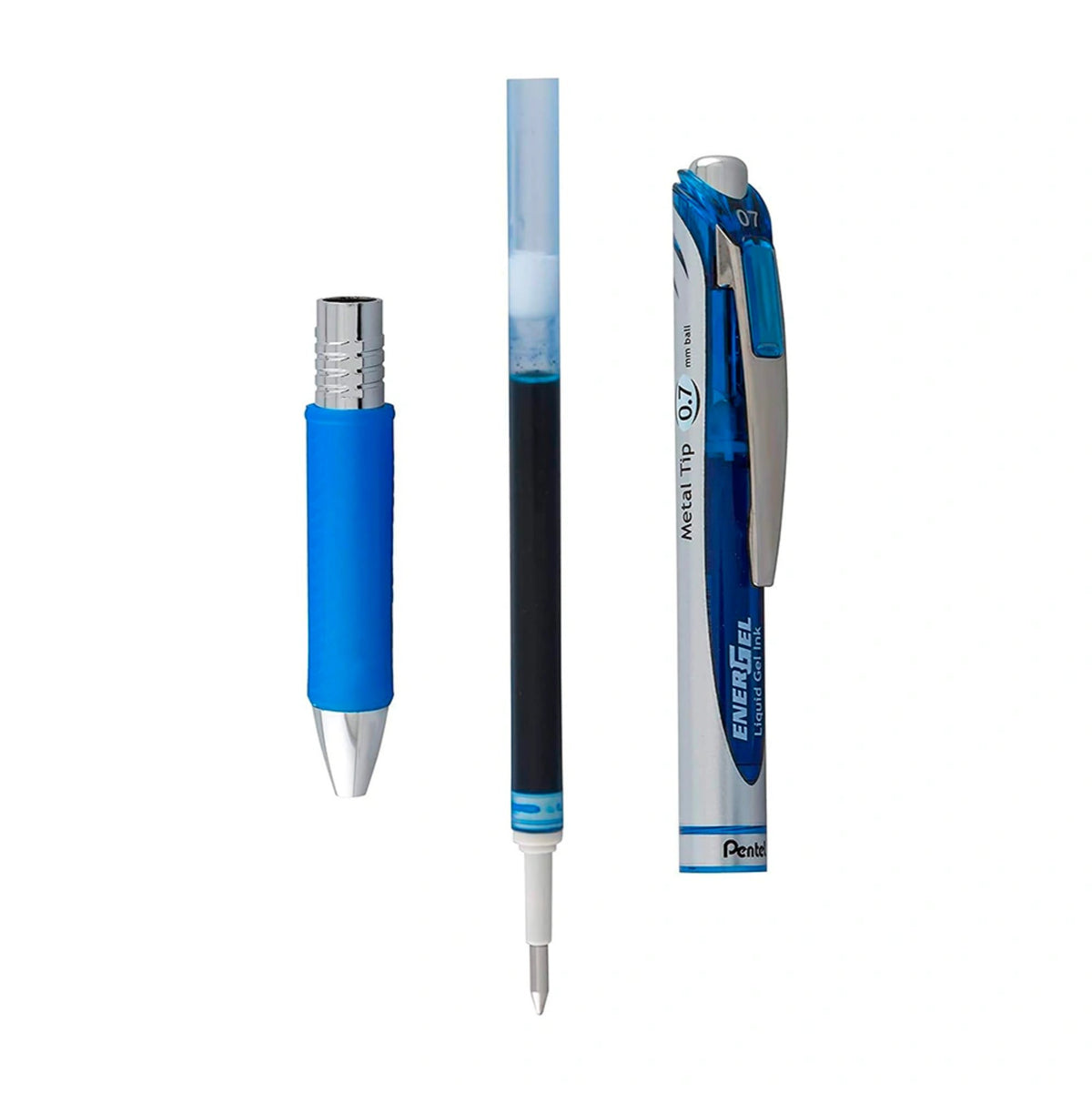 Refil Pentel EnerGel LR7 - Azul - 0.7mm - 3 Unidades Pentel