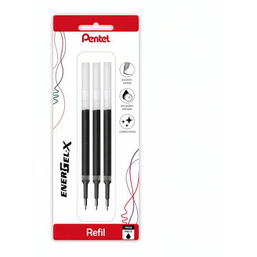Refil Pentel EnerGel - Preto - 0.5mm - 3 Unidades Pentel