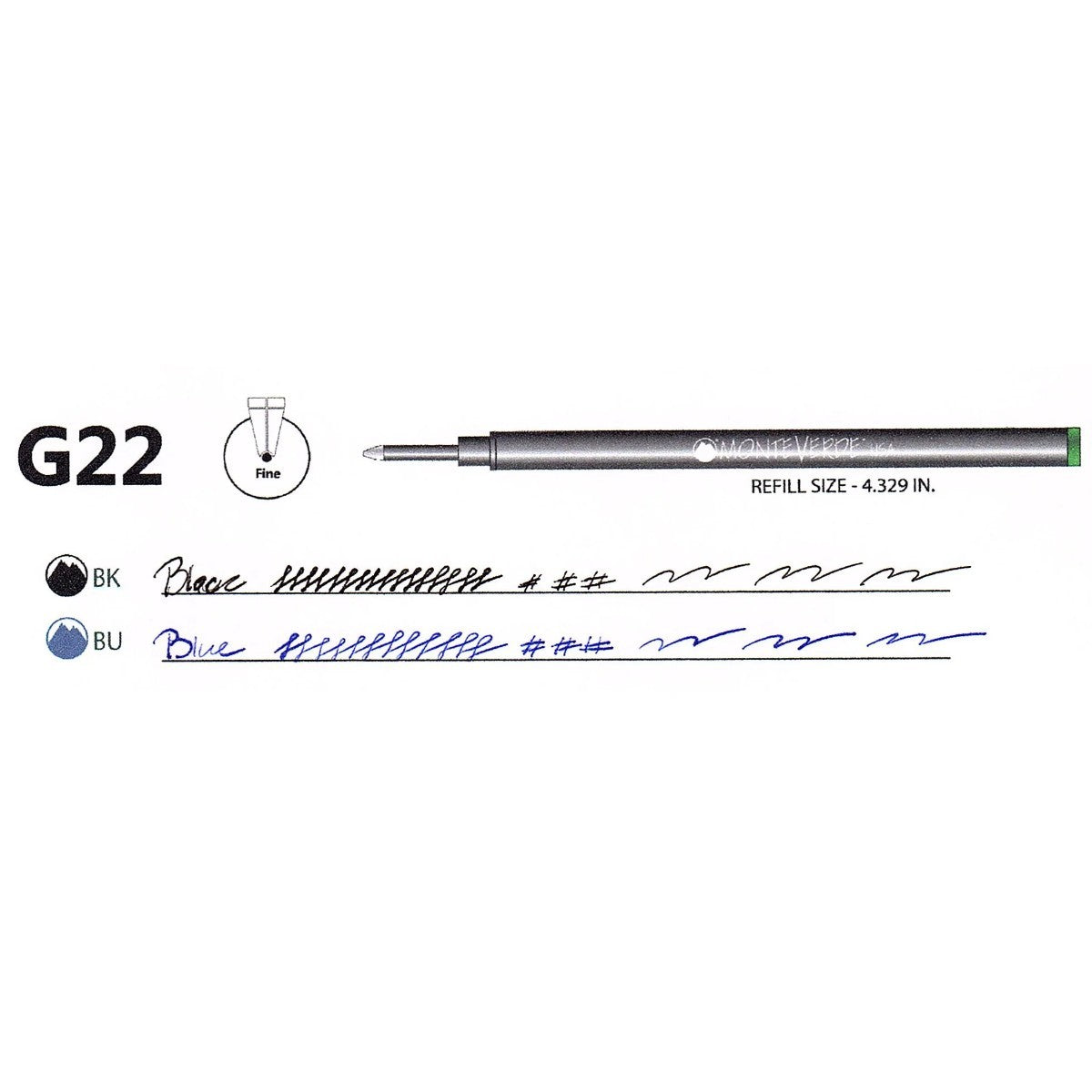 Refil Rollerball Monteverde Ceramic - Compatível com Diversas Marcas - F Monteverde