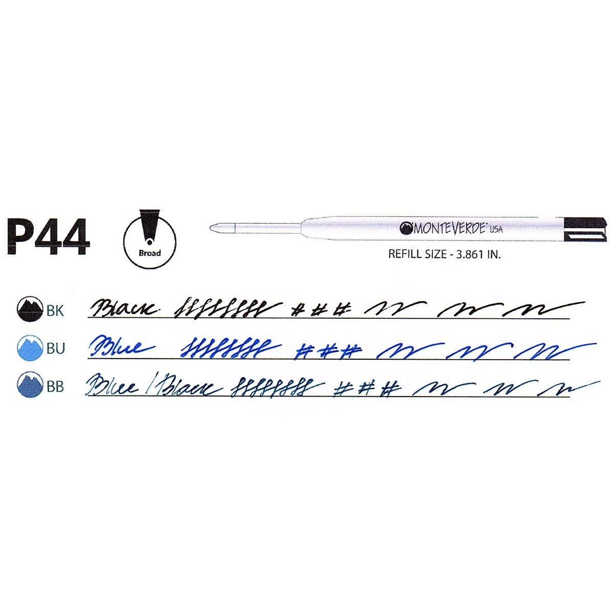 Refil Rollerball Monteverde - Compatível com Esferográficas Parker (Padrão G2) - B Monteverde