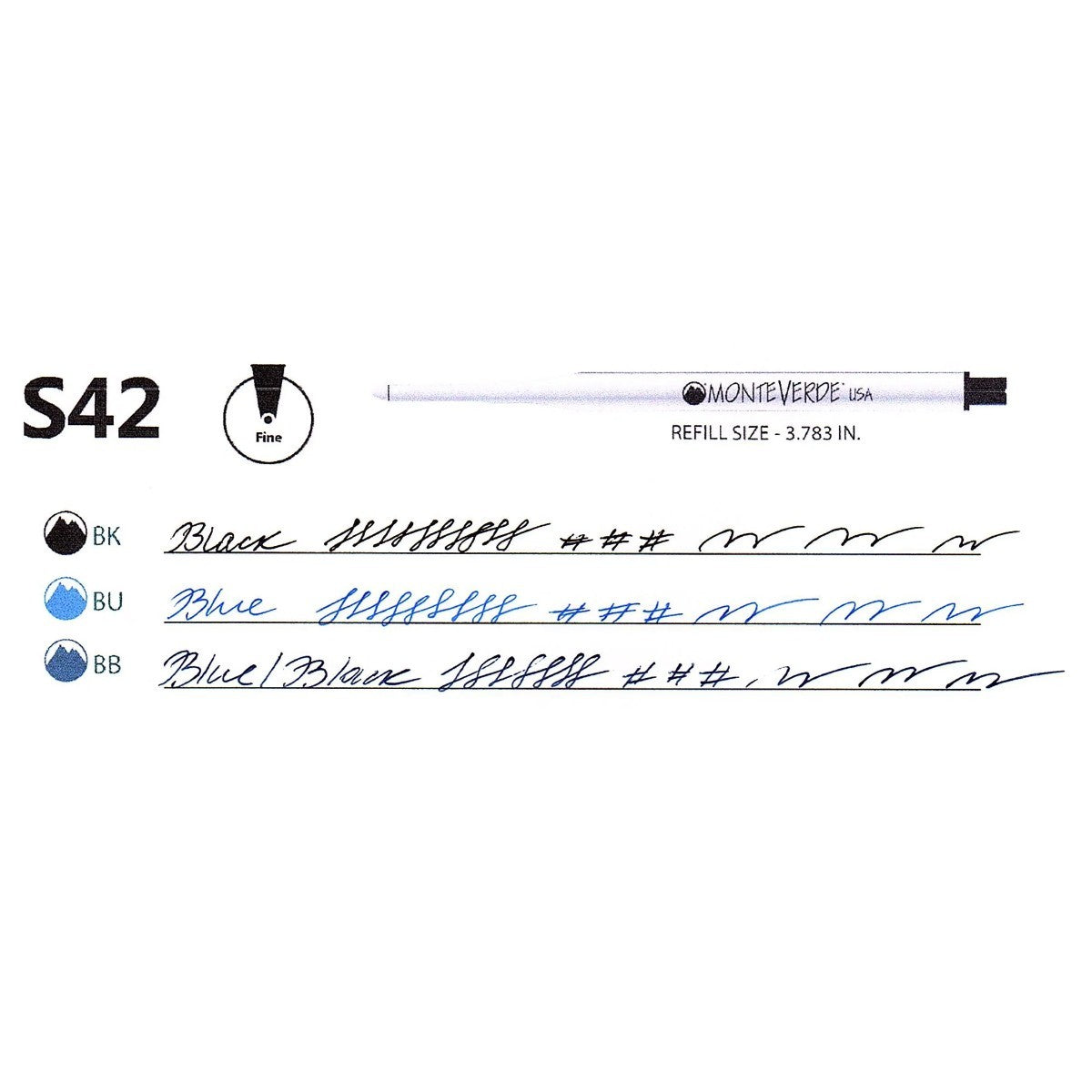 Refil Rollerball Monteverde - Compatível com Sheaffer e Sailor - F Monteverde