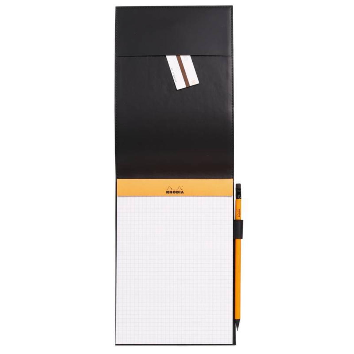 Rhodia Boutique 15,5X22 Couro Preto - 80F Rhodia