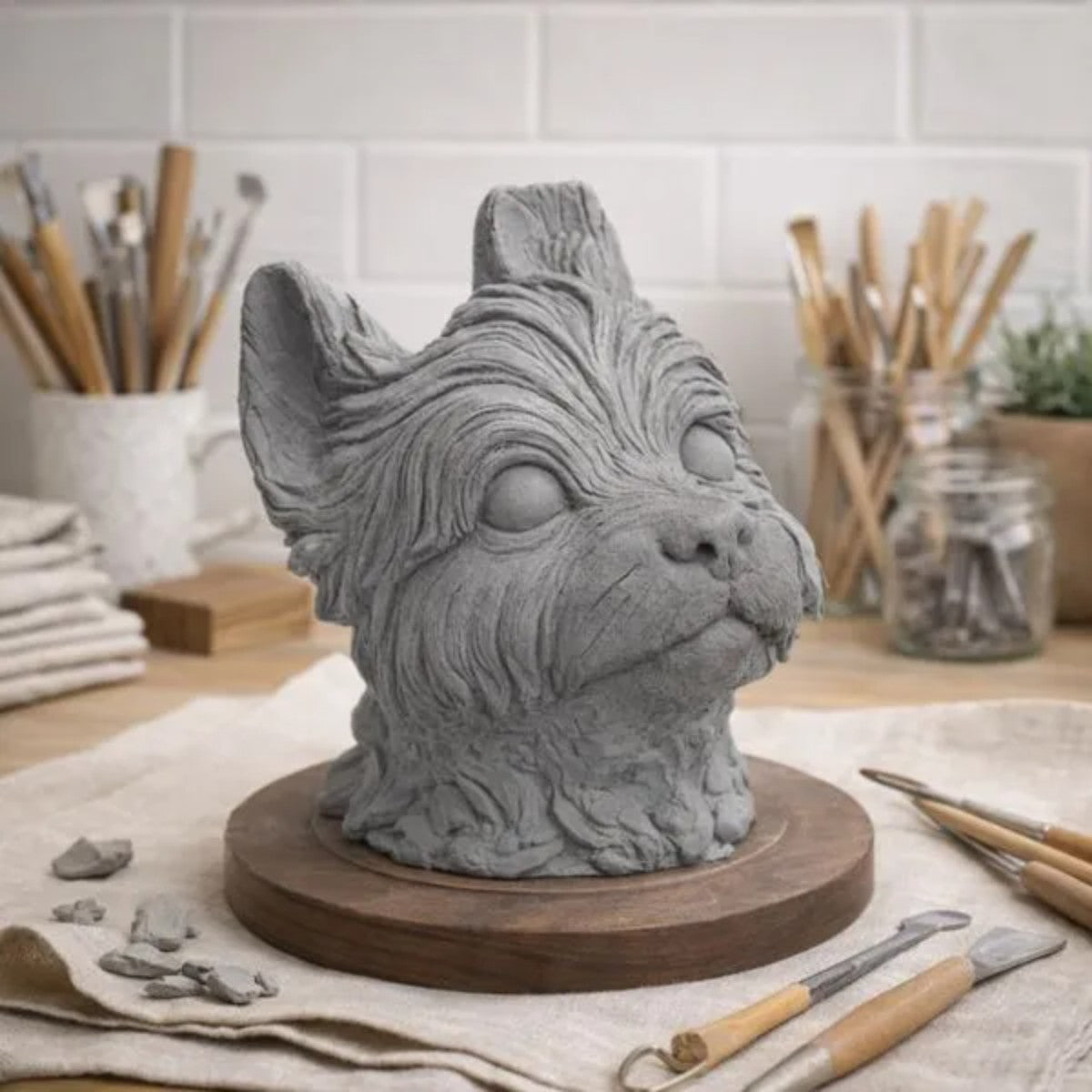 Sculpting Clay DAS - Massa de Modelar Profissional - Cinza Medium 230g DAS - Canson