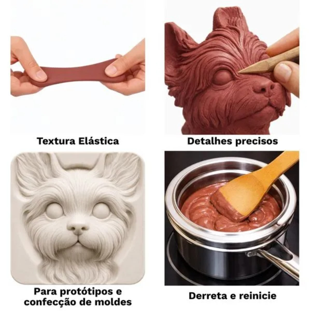 Sculpting Clay DAS - Massa de Modelar Profissional - Terracota Medium 230g DAS - Canson