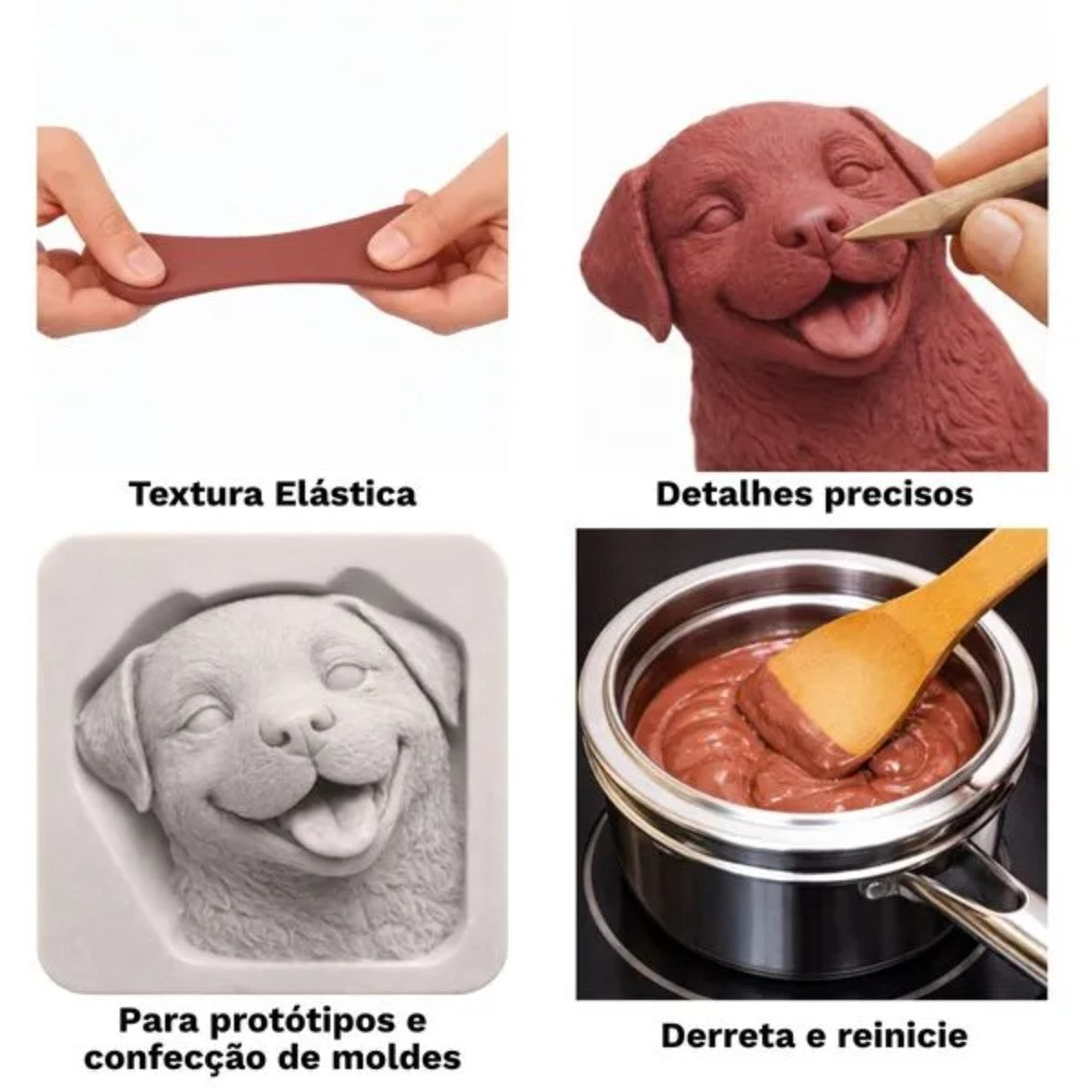 Sculpting Clay DAS - Massa de Modelar Profissional - Terracota Soft 230g DAS - Canson