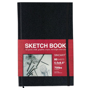 Sketchbook A5 Sinoart - Tamanho A5 - 80FLS 100G