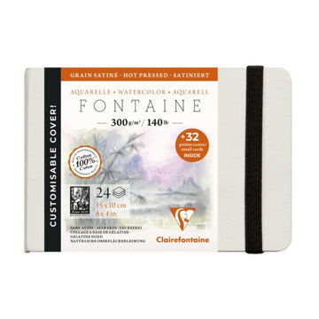 Sketchbook Aquarelle Fontaine300g/m² - 15x10cm - 100% Algodão HP Clairefontaine