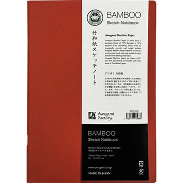 Sketchbook Awagami Bamboo B5 - Red - 110g/m² - 16fl Awagami