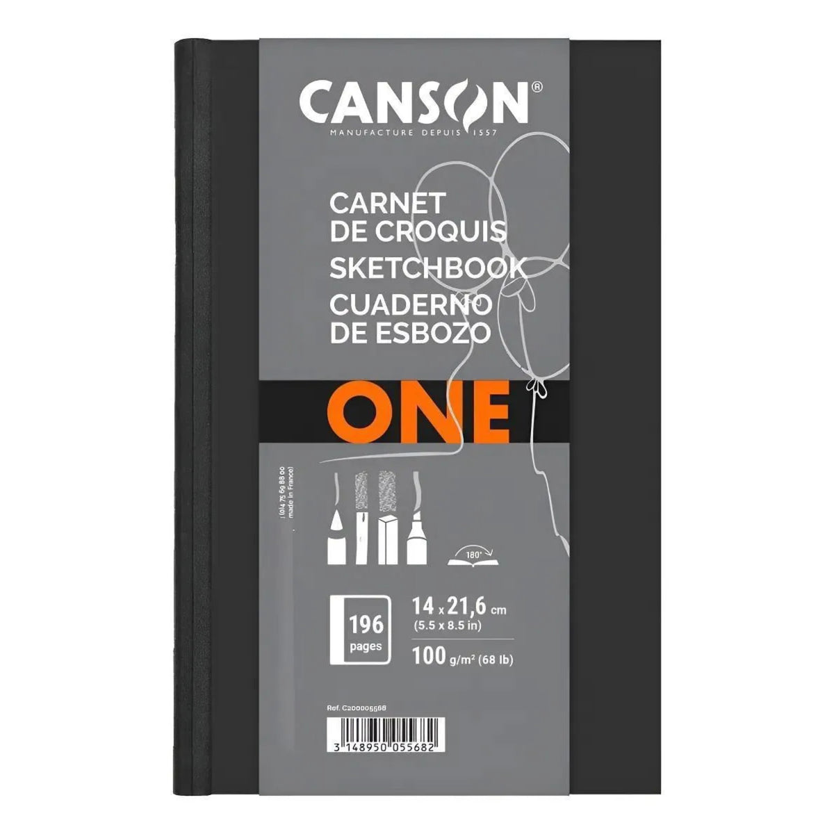 Sketchbook Canson Artbook One - A5 - Capa Dura Canson