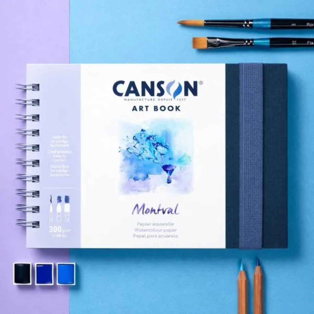 Sketchbook Canson Montval Aquarela - 300g/m² - 24 folhas Canson