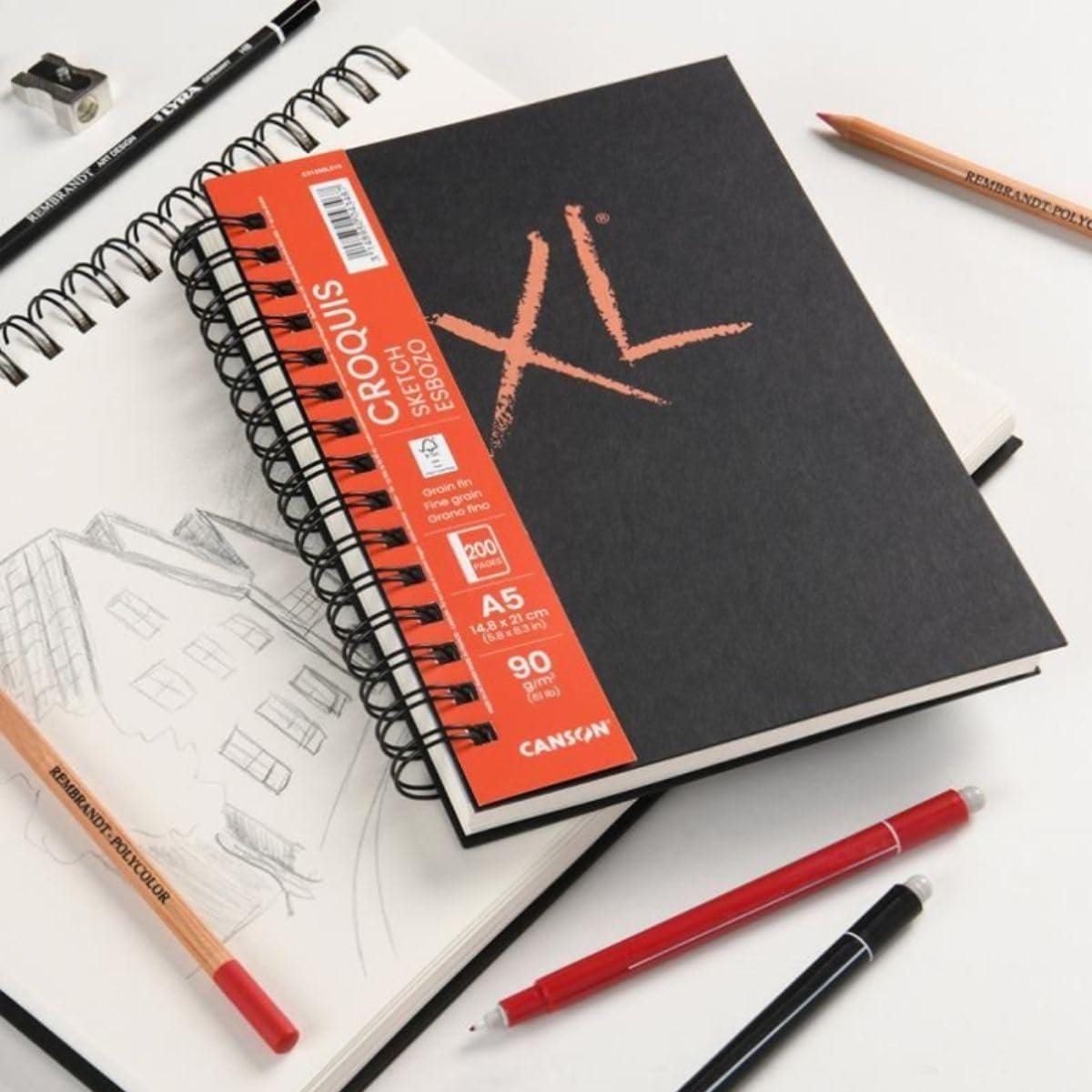 Sketchbook Canson XL A5 Espiral - Croquis - 90g Canson