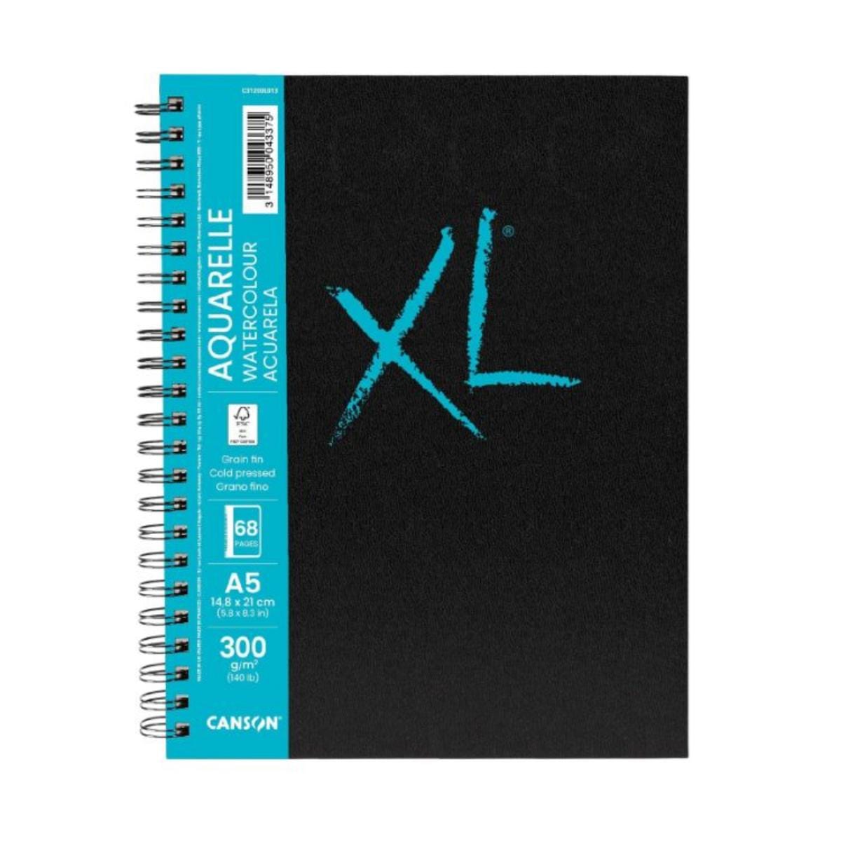 Sketchbook Canson XL Aquarelle A5 Espiral - Aquarela - 300g Canson