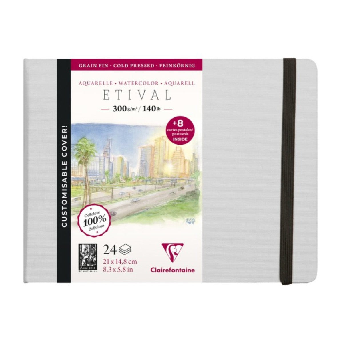 Sketchbook Clairefontaine Etival - 300g/m² - 21x14,8cm - Celulose Clairefontaine