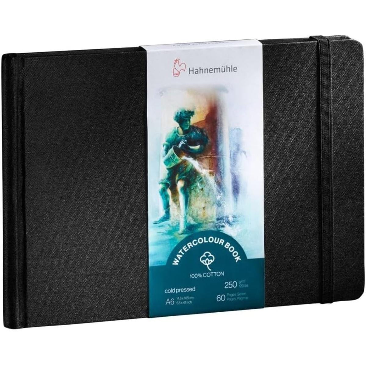 Sketchbook Hahnemühle Para Aquarela - 250g/m² - A6 30 fohas 100% Algodão Hahnemühle