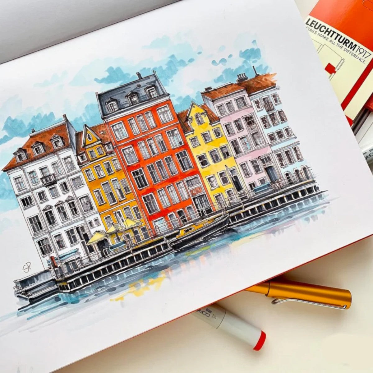 Sketchbook Leuchtturm1917 A5 - Black - 140 g/m² - Paisagem Leuchtturm1917