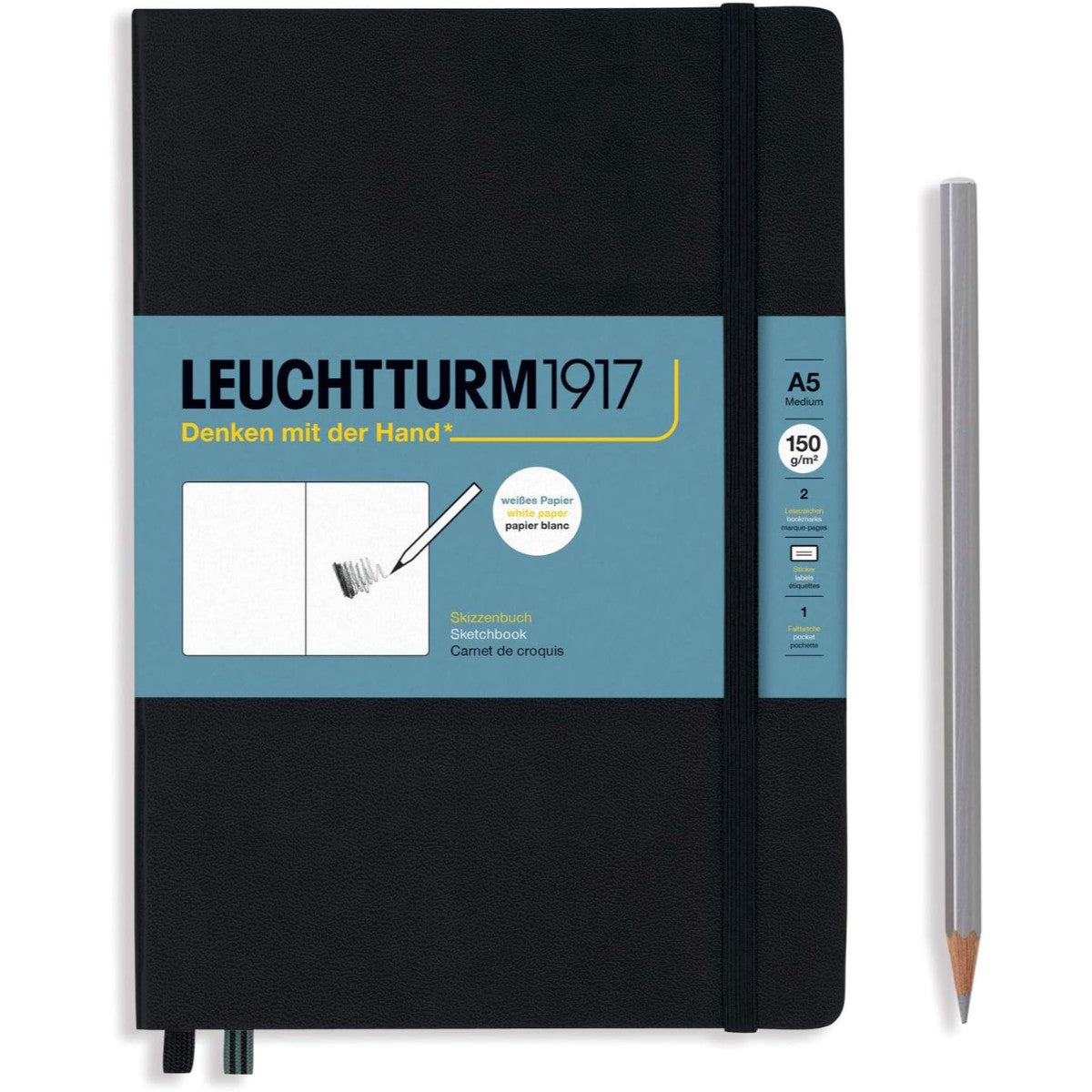 Sketchbook Leuchtturm1917 A5 - Black - Liso - 150 g/m² Leuchtturm1917