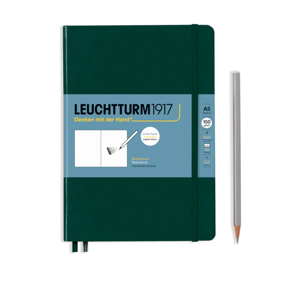 Sketchbook Leuchtturm1917 A5 - Forest Green - 150 g/m² Leuchtturm1917