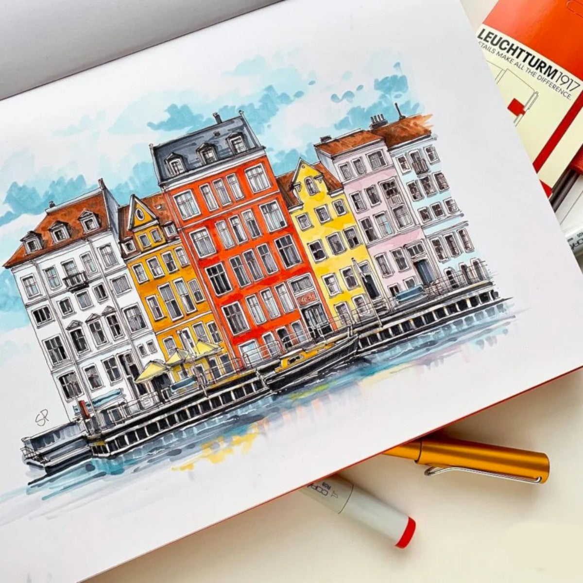 Sketchbook Leuchtturm1917 A5 - Sage - 150 g/m² - Paisagem Leuchtturm1917