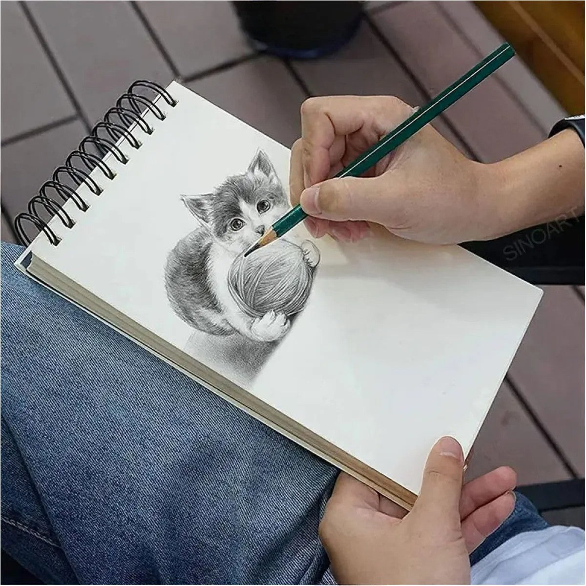 Sketchbook Sinoart Sketch Pad Sinoart A4 - 160g  - 35 Folhas Livraria Skilo