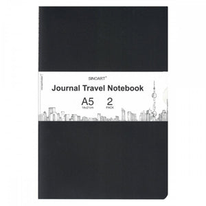Sketchbook Sinoart Travel Notebook A5 - Pack com 2 Cadernos