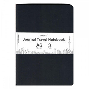 Sketchbook Sinoart Travel Notebook A6 - Pack com 3 Cadernos