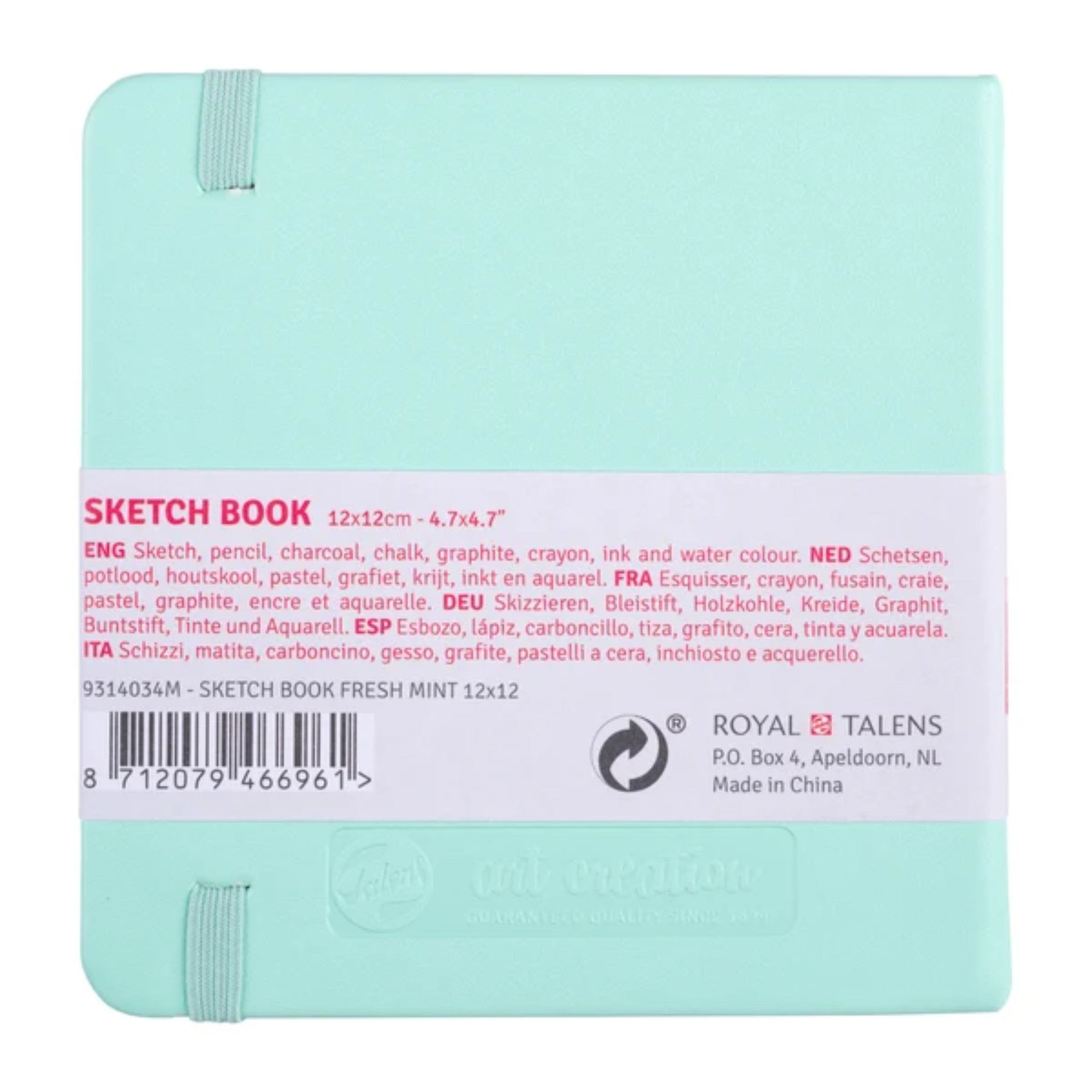 Sketchbook Talens Art Creation - 12x12cm - Fresh Mint - 140gm² Talens